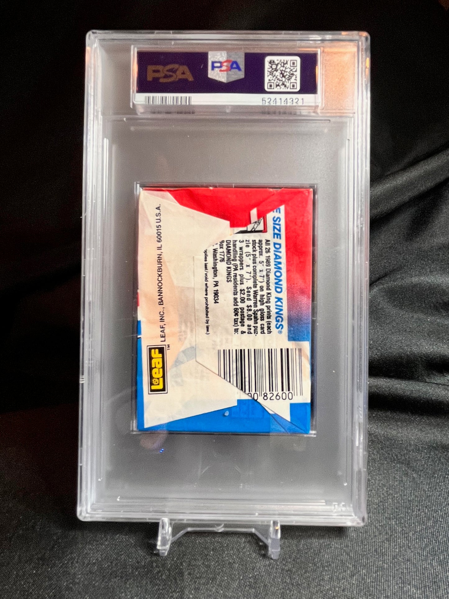 1989 Donruss Wax Pack graded PSA 8 Randy Johnson on back!