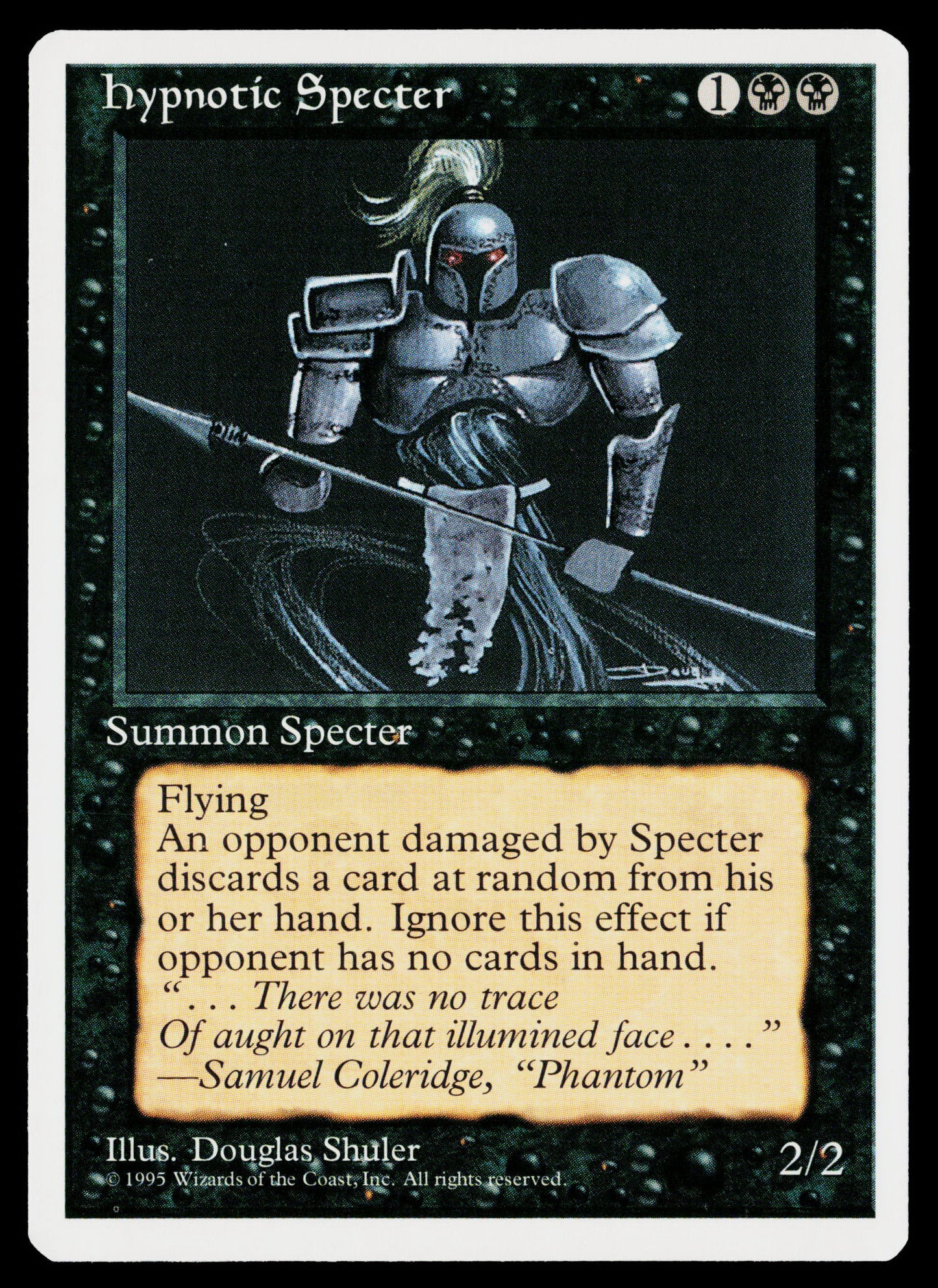 HYPNOTIC SPECTER Magic the Gathering MTG 4th Edition NM-MINT Unplayed