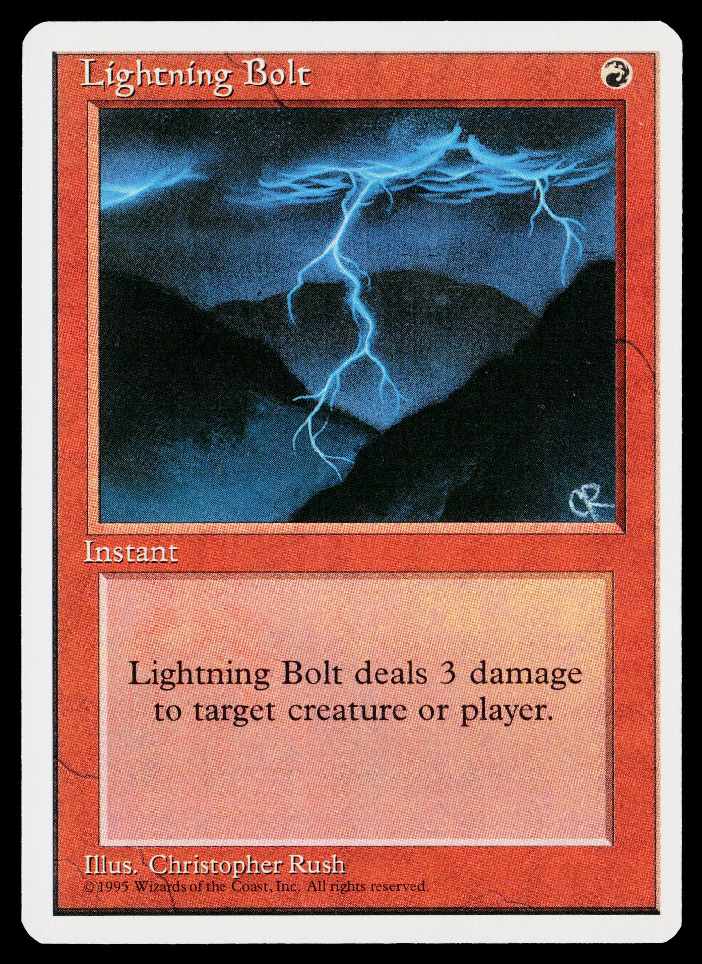 2x LIGHTNING BOLT Magic The Gathering MTG 4th Edition NM-MINT Unplayed QTY 2