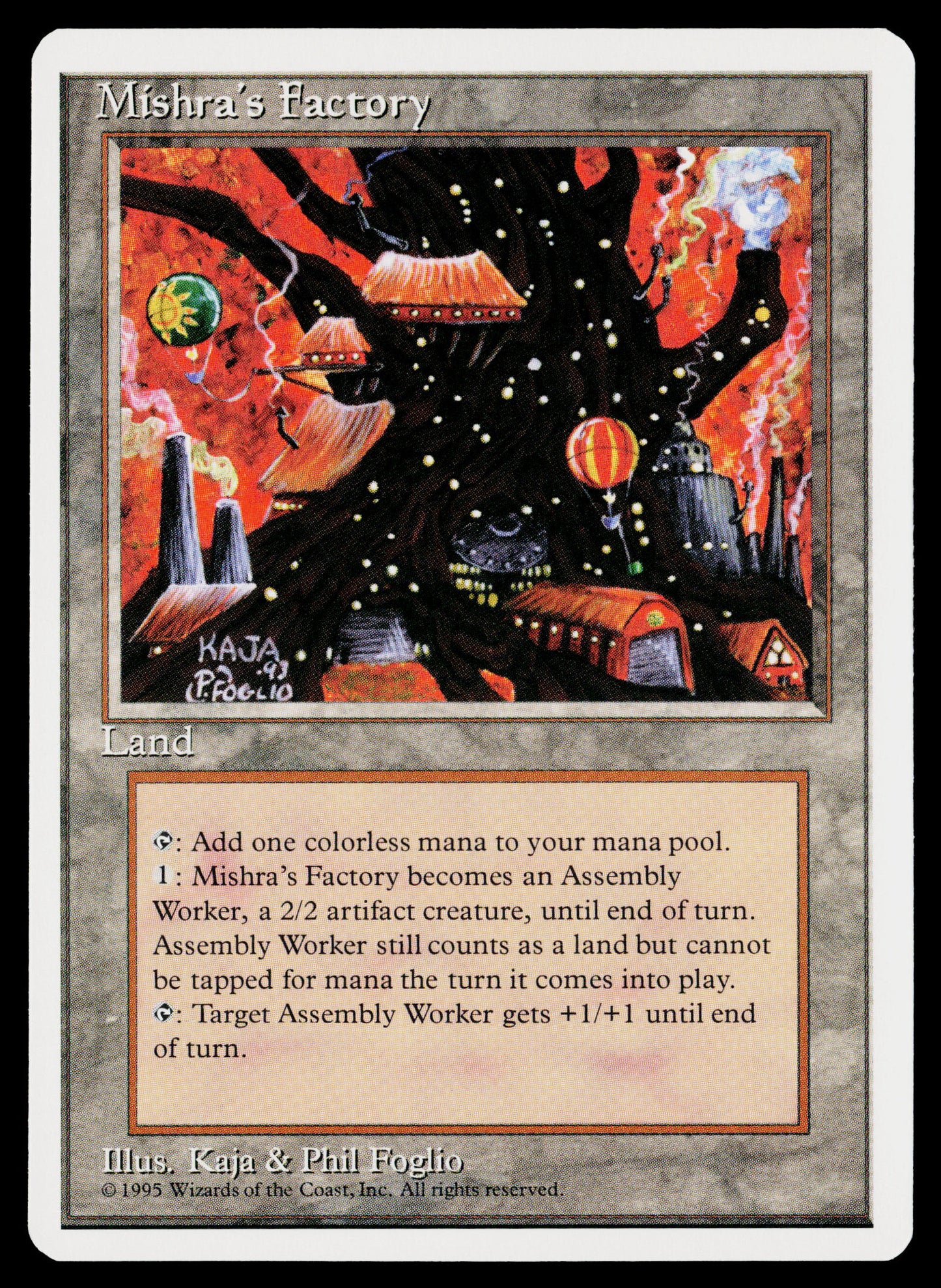 MISHRA'S FACTORY Magic The Gathering MTG 4th Edition NM-MINT Unplayed