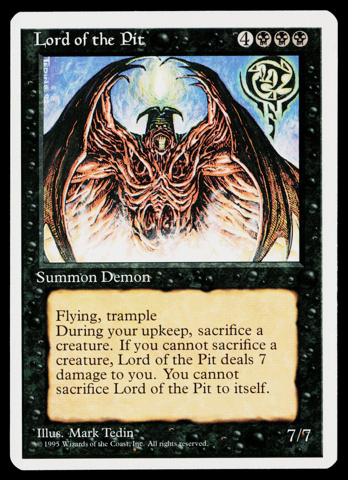 2x LORD OF THE PIT Magic The Gathering 4th Edition NM-MINT Unplayed QTY 2