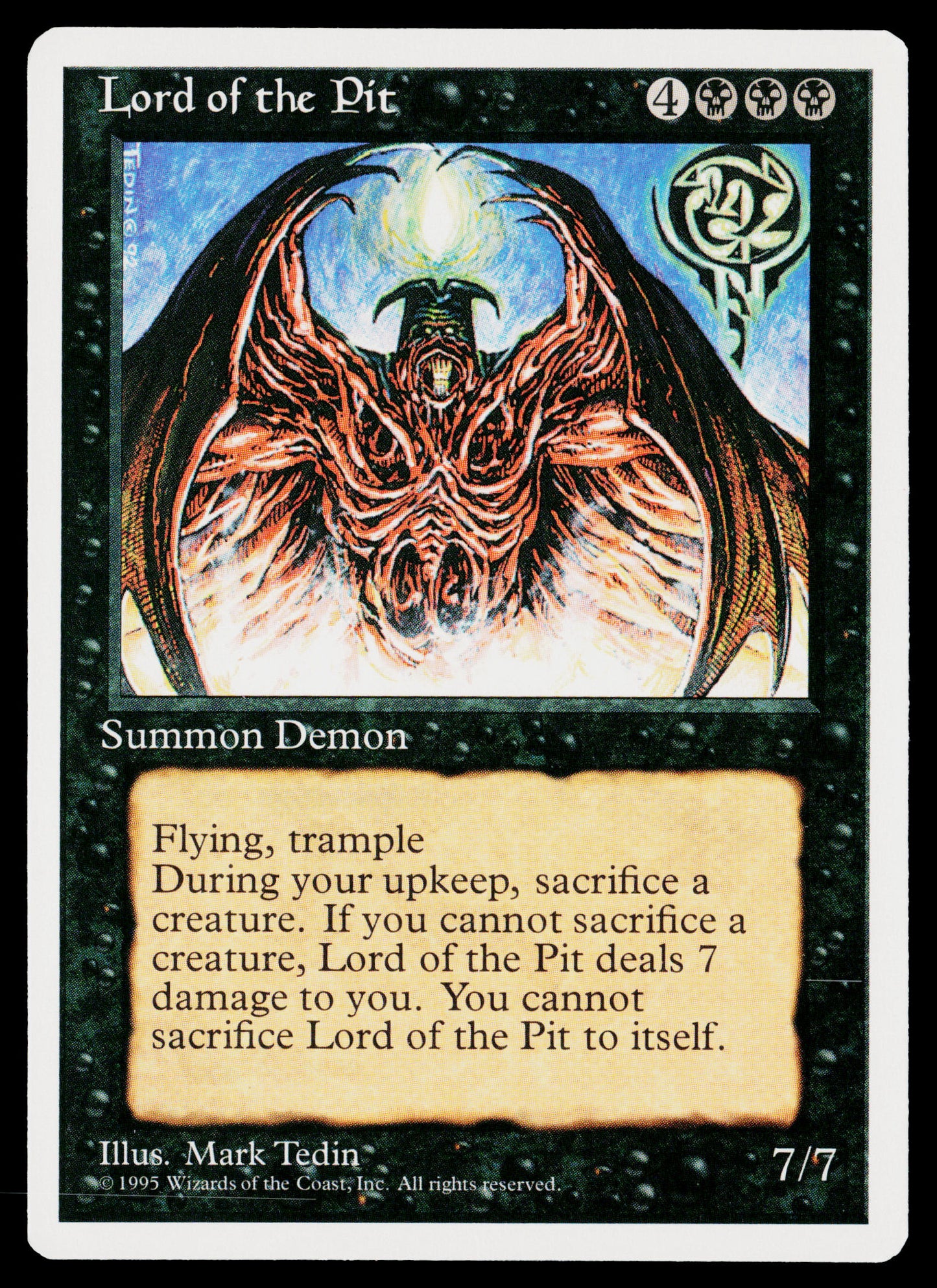 2x LORD OF THE PIT Magic The Gathering 4th Edition NM-MINT Unplayed QTY 2