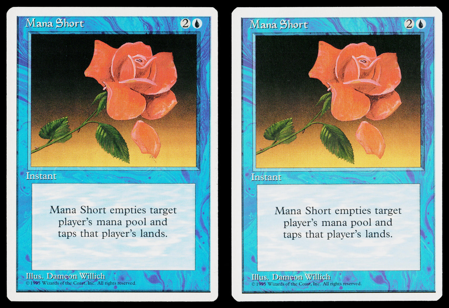 2x MANA SHORT Magic the Gathering MTG 4th Edition Unplayed QTY 2!
