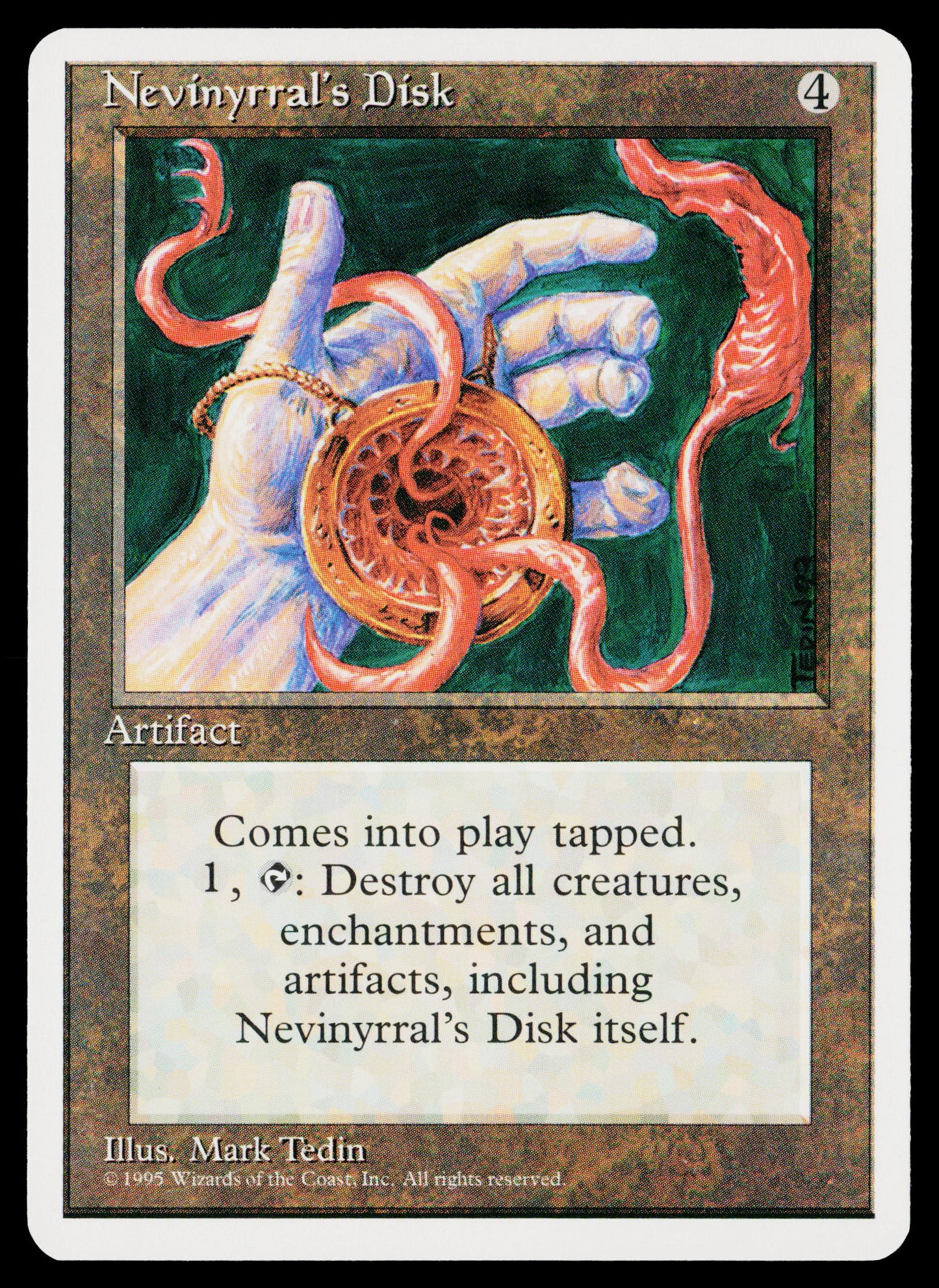 2x NEVINYRRAL'S DISK Magic The Gathering MTG 4th Edition NM-MINT Unplayed QTY 2