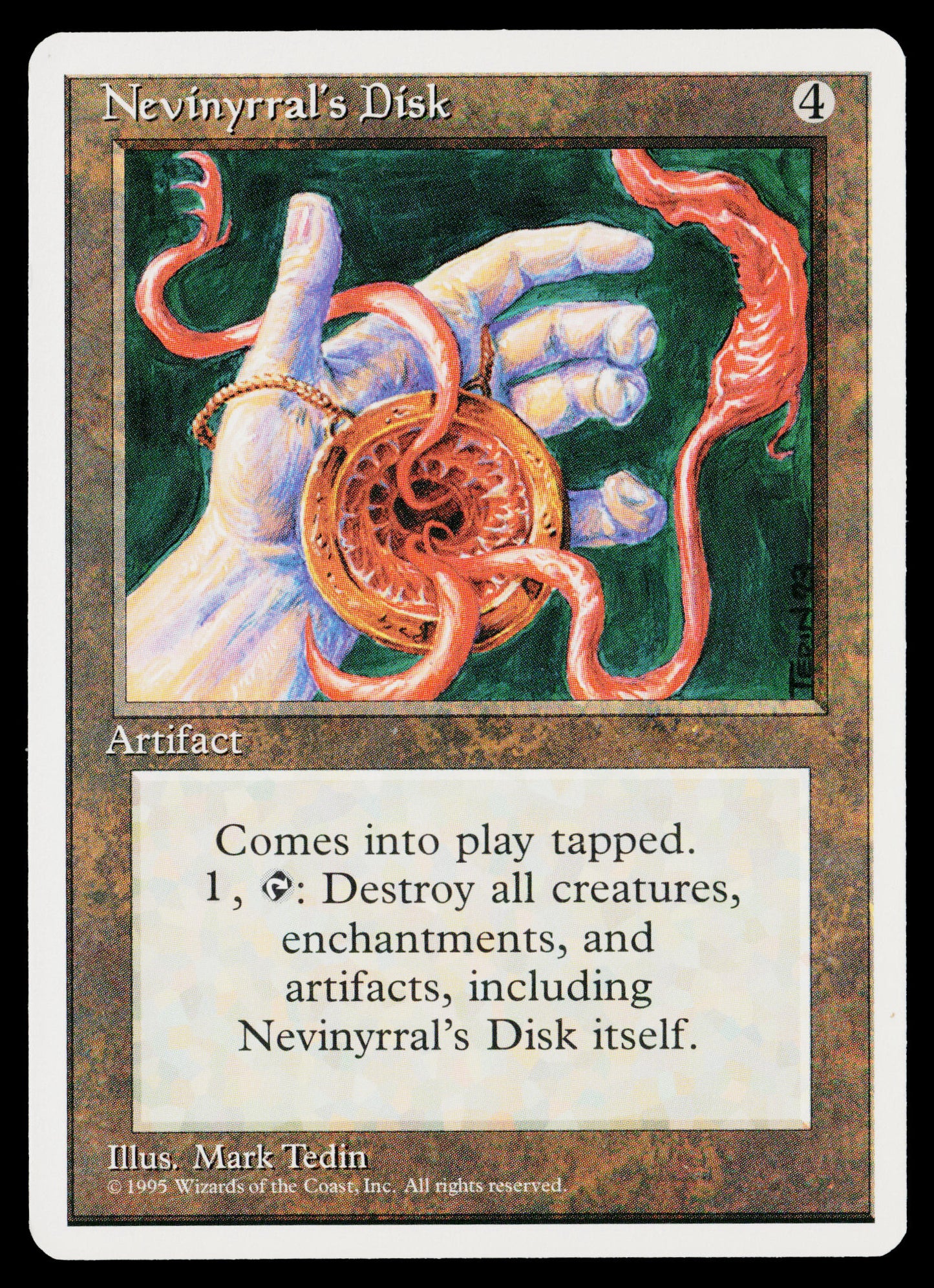 2x NEVINYRRAL'S DISK Magic The Gathering MTG 4th Edition NM-MINT Unplayed QTY 2