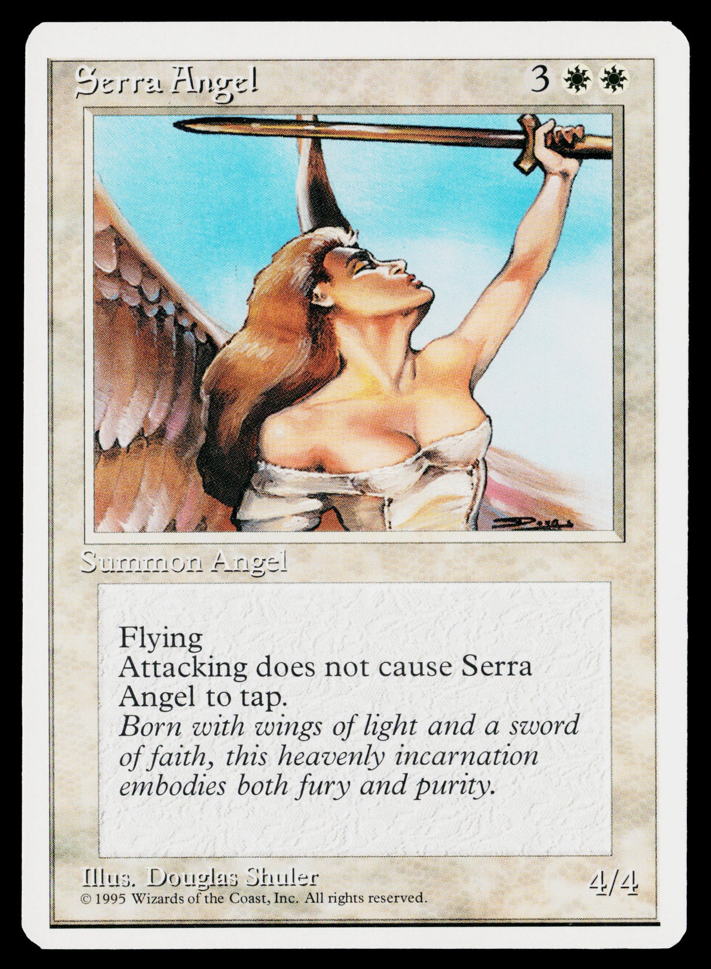 4x SERRA ANGEL Magic The Gathering MTG 4th Edition NM-MINT Unplayed QTY 4