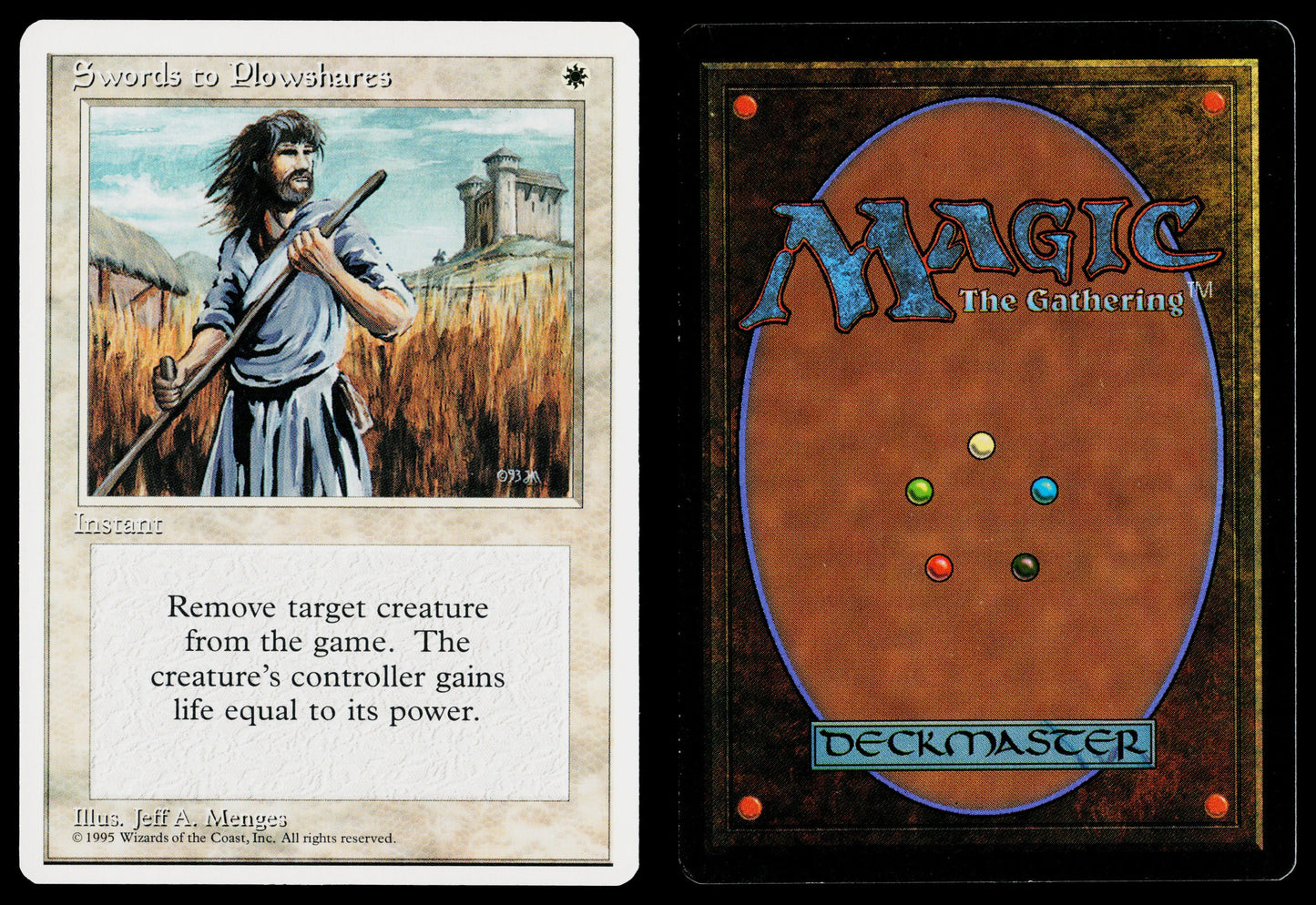SWORDS TO PLOWSHARES Magic The Gathering MTG 4th Edition Unplayed NM-MINT