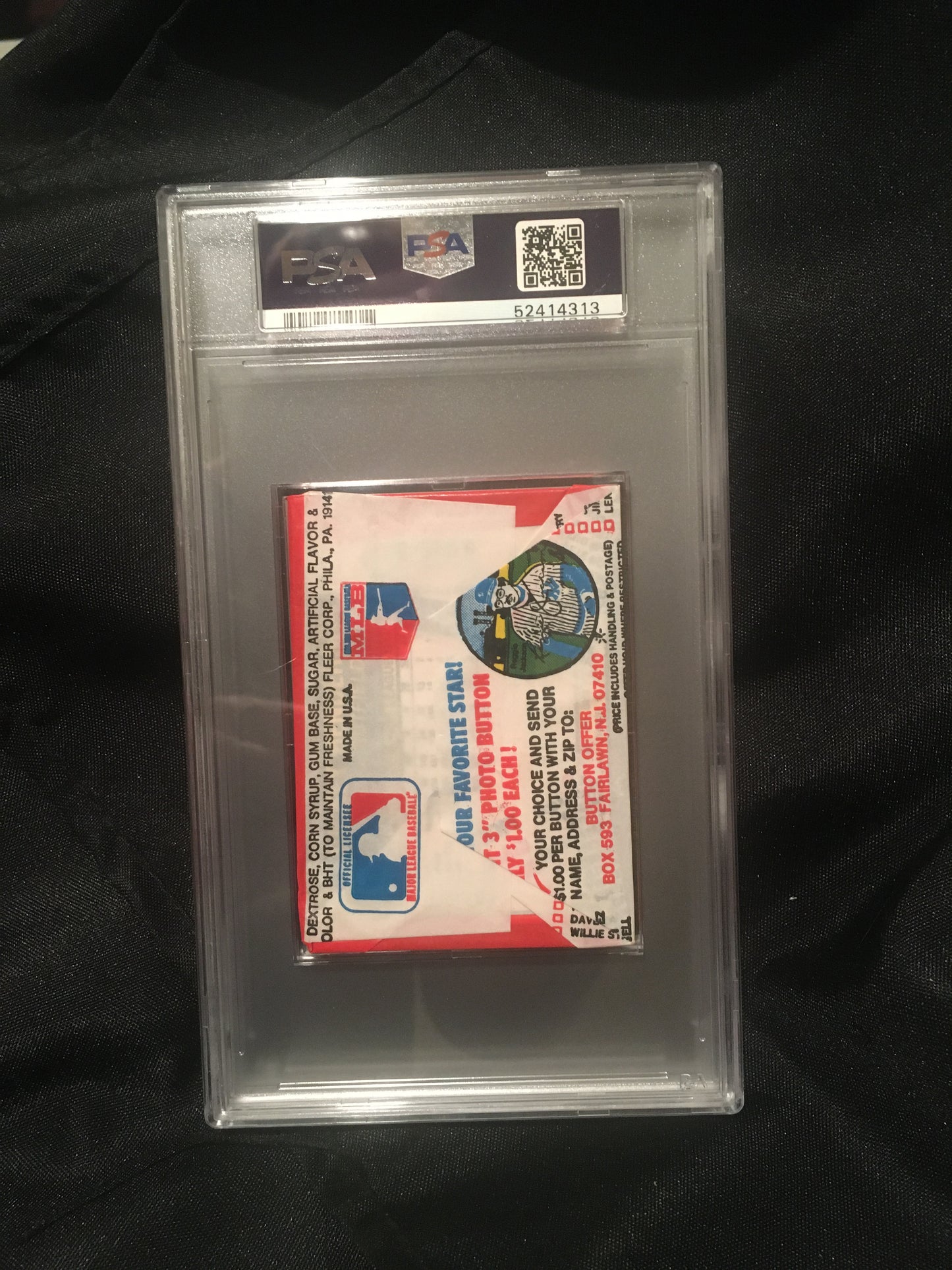 1981 Fleer Baseball Graded Wax Pack PSA 8 with Rickey Henderson on back
