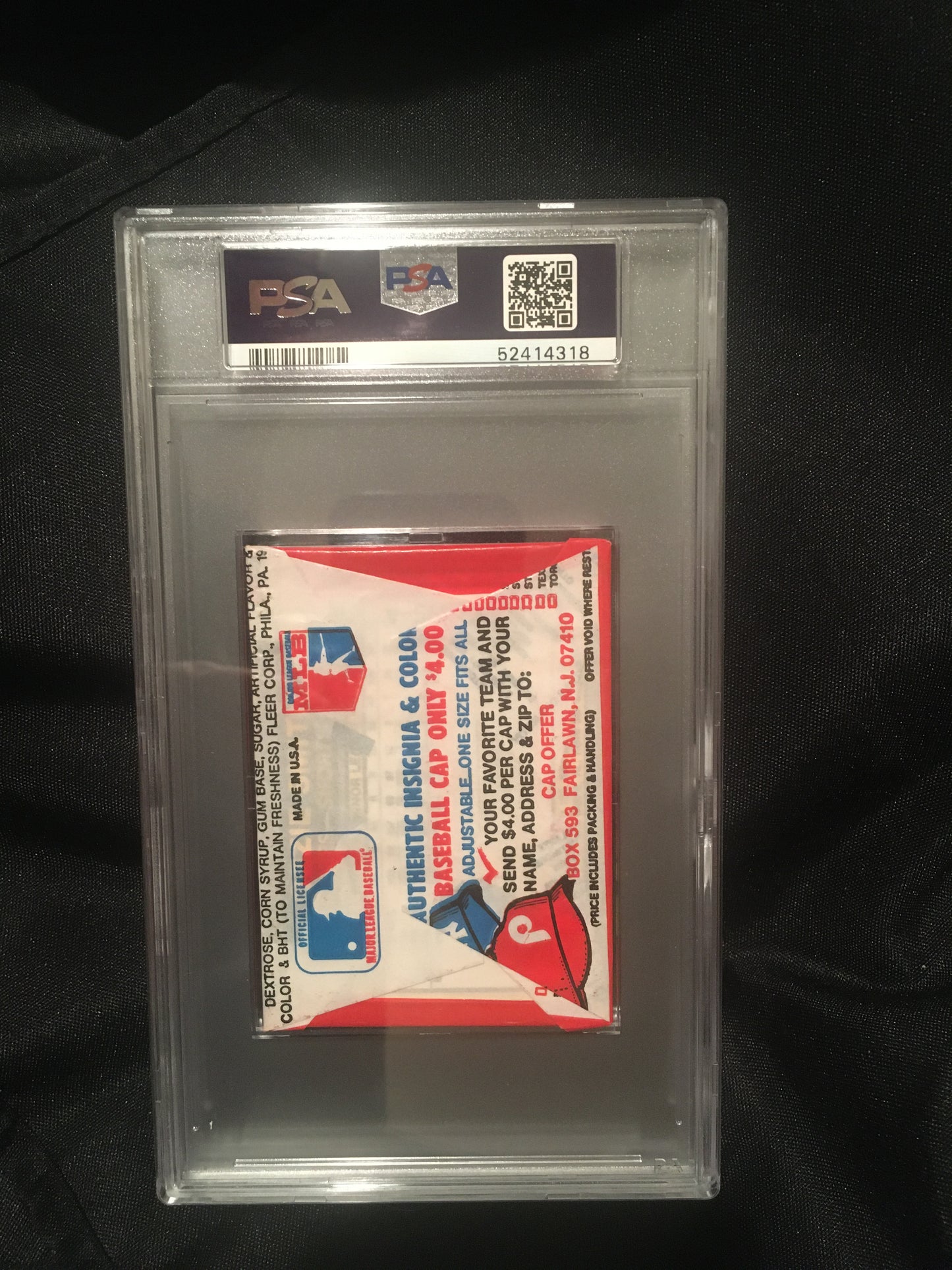 1981 Fleer Baseball Graded Wax Pack PSA 8 with Ozzie Smith on back