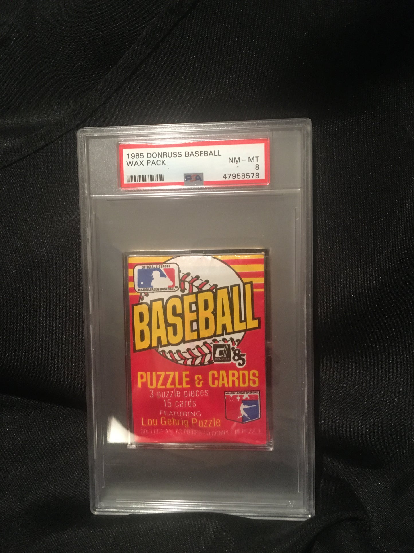 1985 Donruss Baseball Graded Wax Pack PSA 8