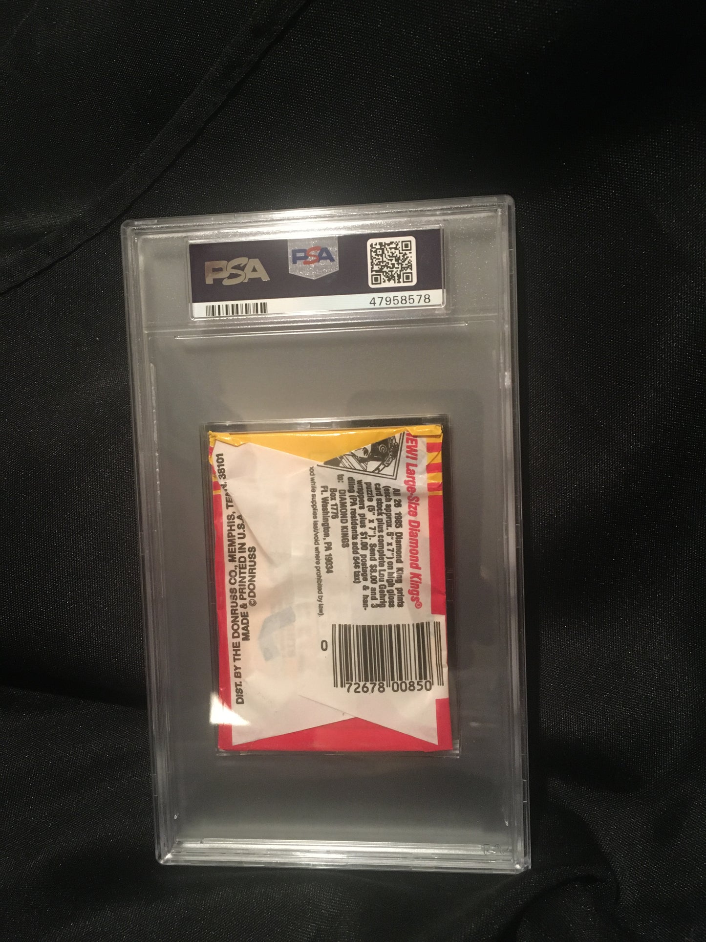1985 Donruss Baseball Graded Wax Pack PSA 8
