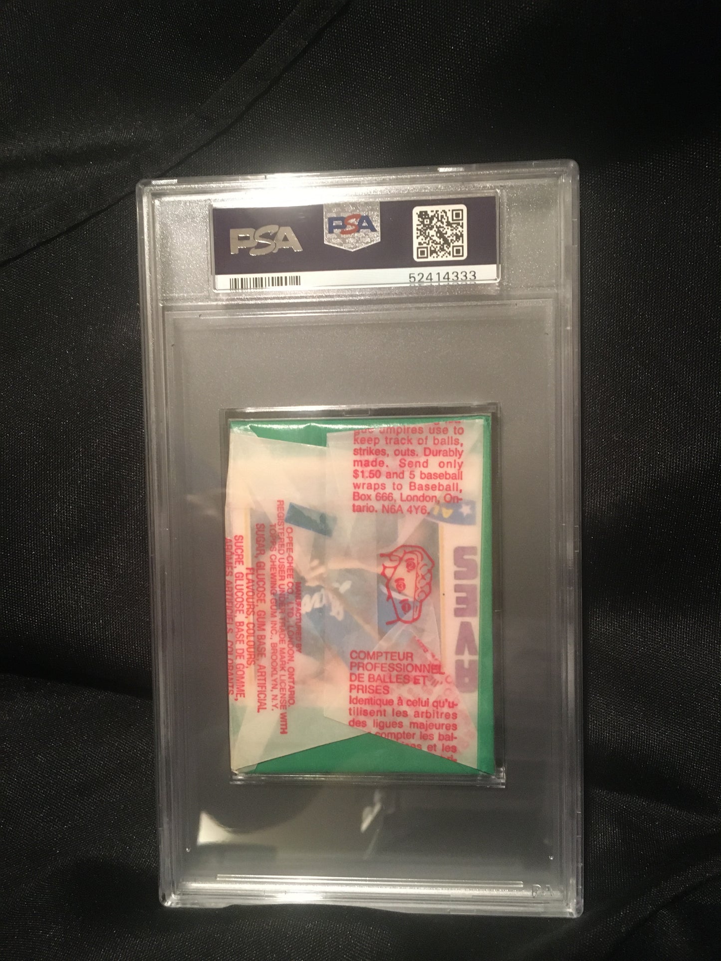 1984 O Pee Chee Baseball Graded Pack PSA 10 Dale Murphy All-Star on back