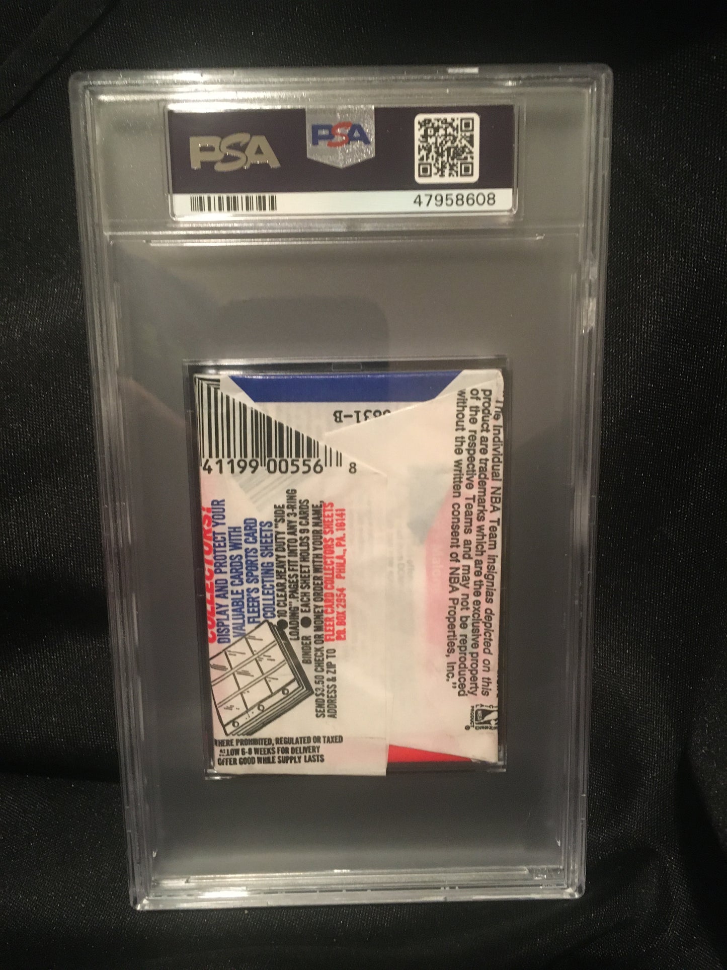 1989 Fleer Basketball Wax Pack PSA 8 - Charles Barkley Sticker on Top