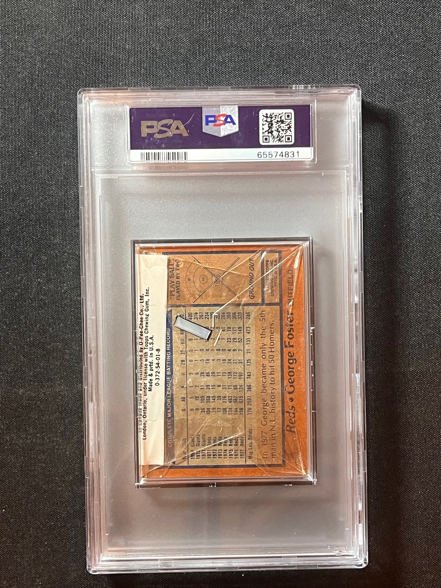 1978 Topps Baseball Cello Graded PSA 9 Mick Kelleher & George Foster