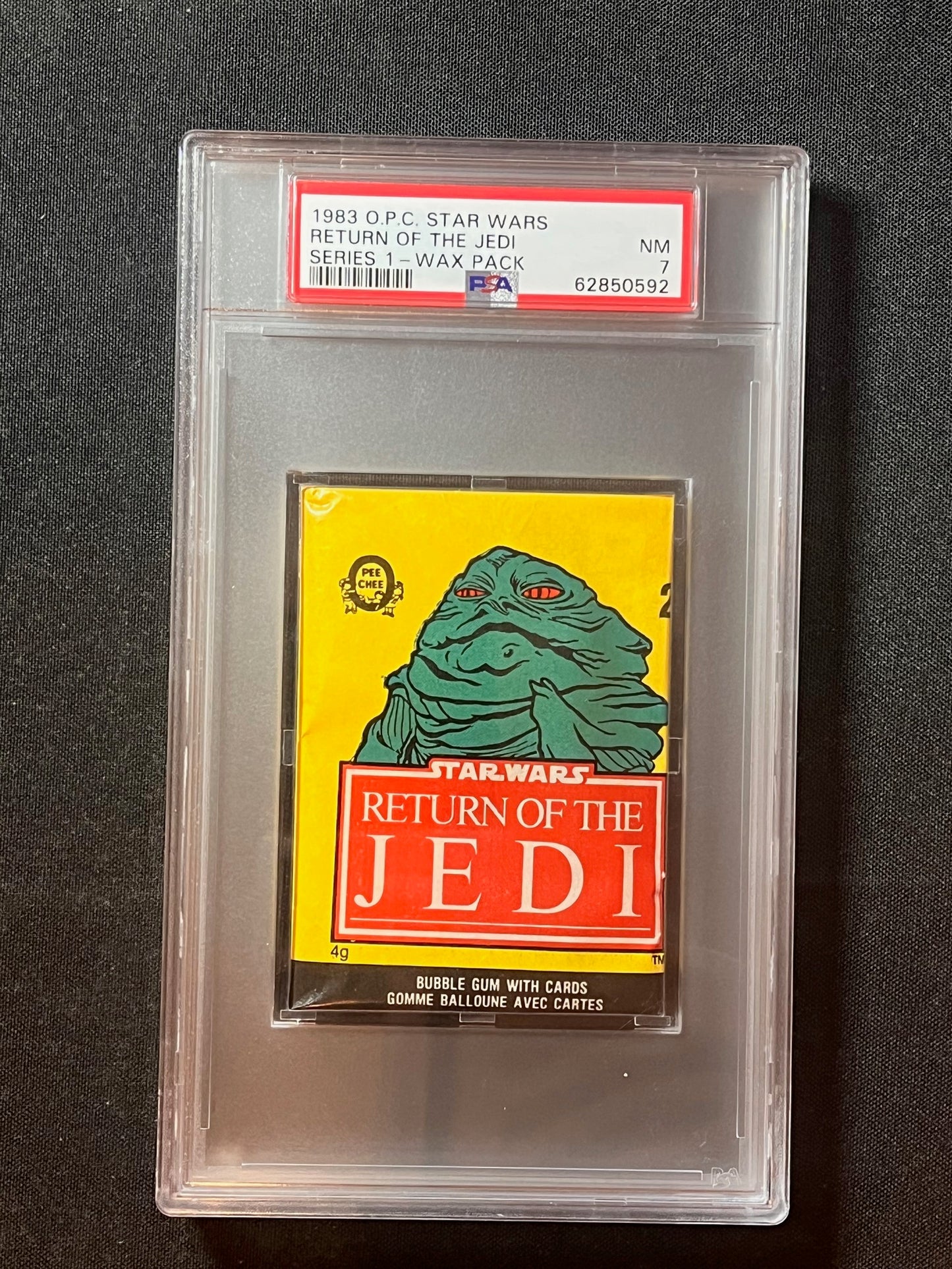1983 OPC O Pee Chee Star Wars Return of the Jedi ROTJ Series 1 Wax Pack PSA 7
