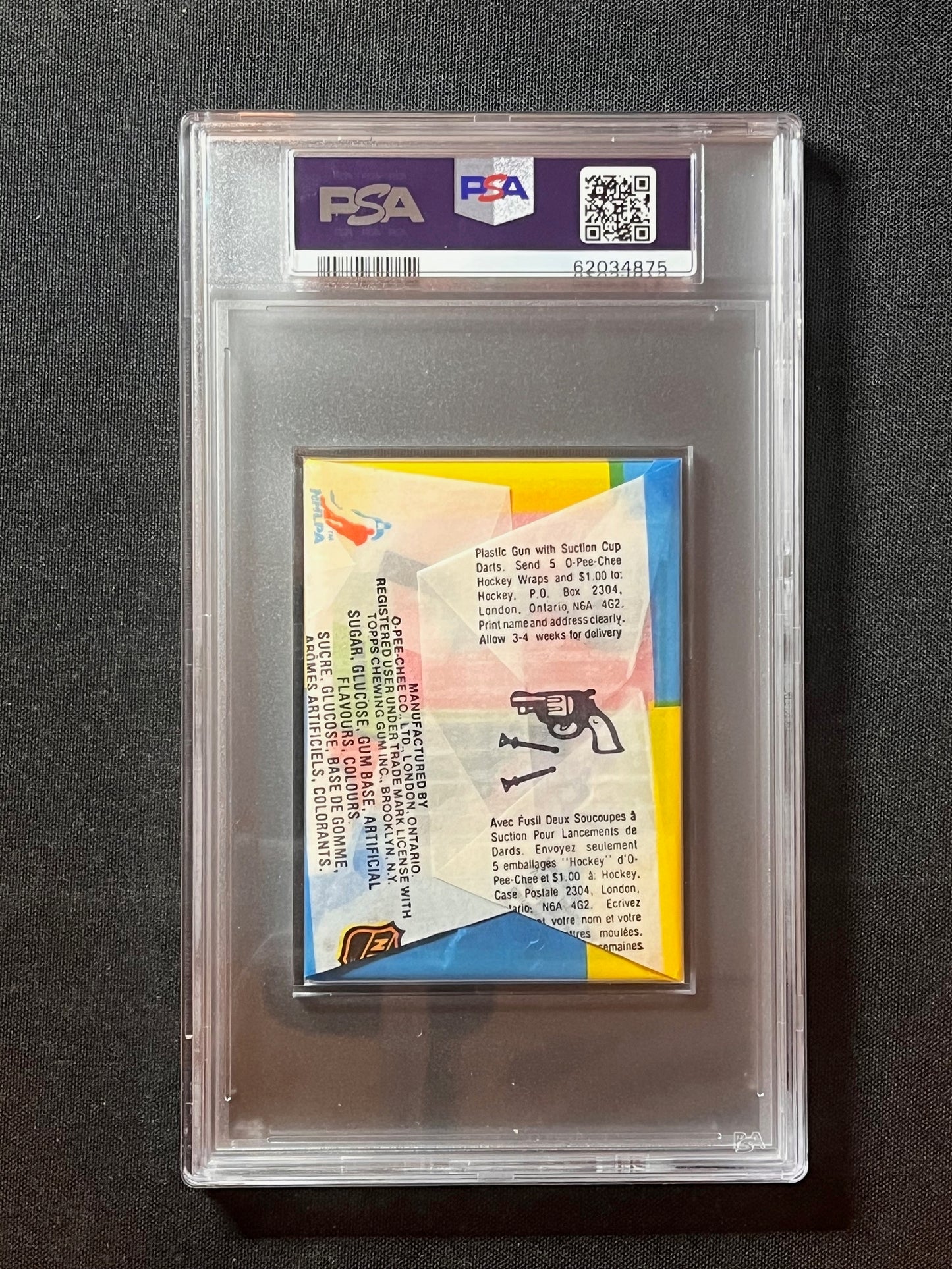 1983-84 O-PEE-CHEE Hockey PACK PSA 8 Denis Savard & Rod Langway Trophy Winner on back