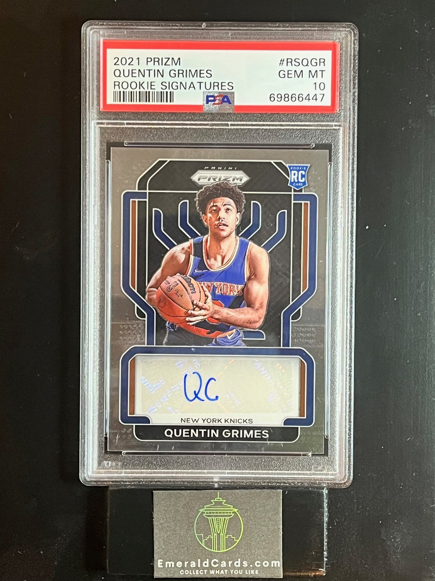 Quentin Grimes Rookie Card Auto Prizm Auto Low Pop Rc #rsqgr Autograph PSA 10