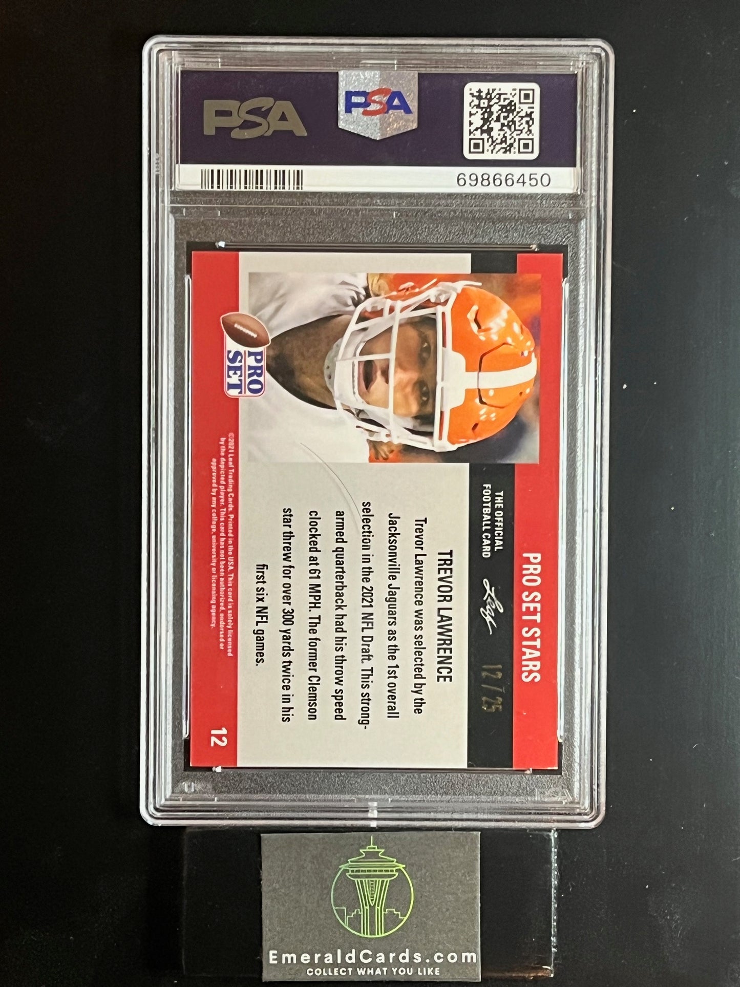 TREVOR LAWRENCE 2021 Leaf Metal PRO SET STARS PURPLE RAINBOW #17/25 PSA 9