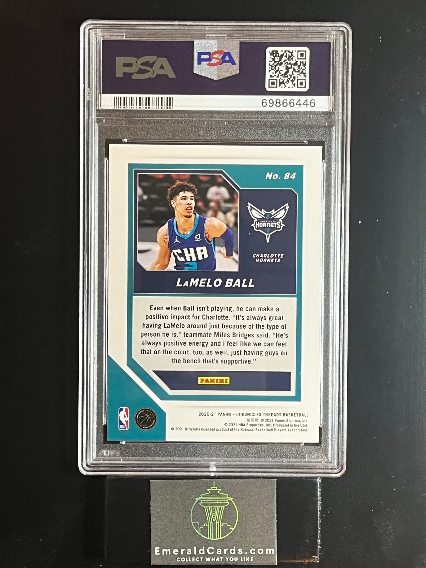 2020 Panini Chronicles LAMELO BALL ROOKIE RC PSA 10