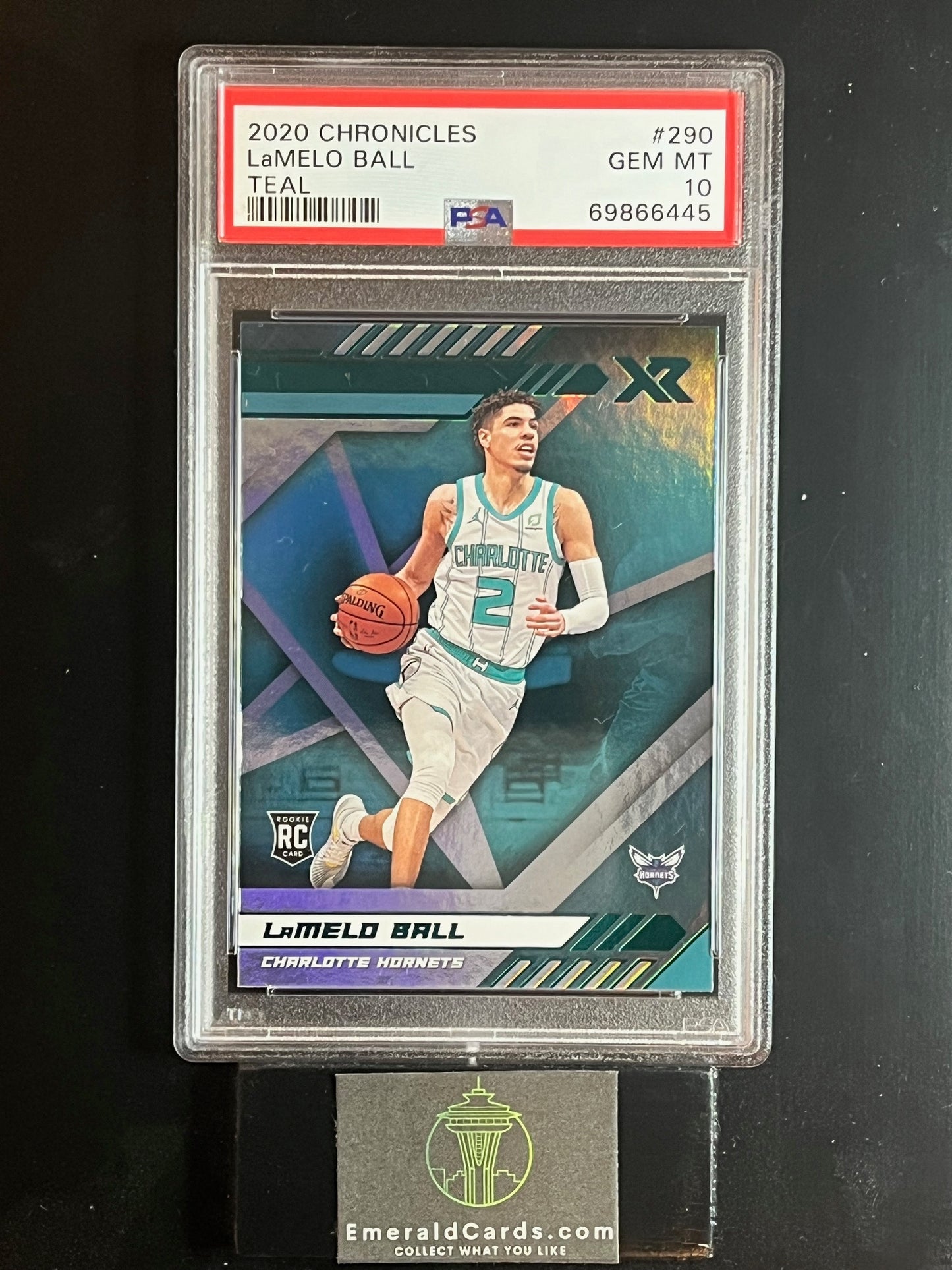 2020-21 Panini Chronicles Teal Parallel #290 LAMELO BALL RC PSA 10