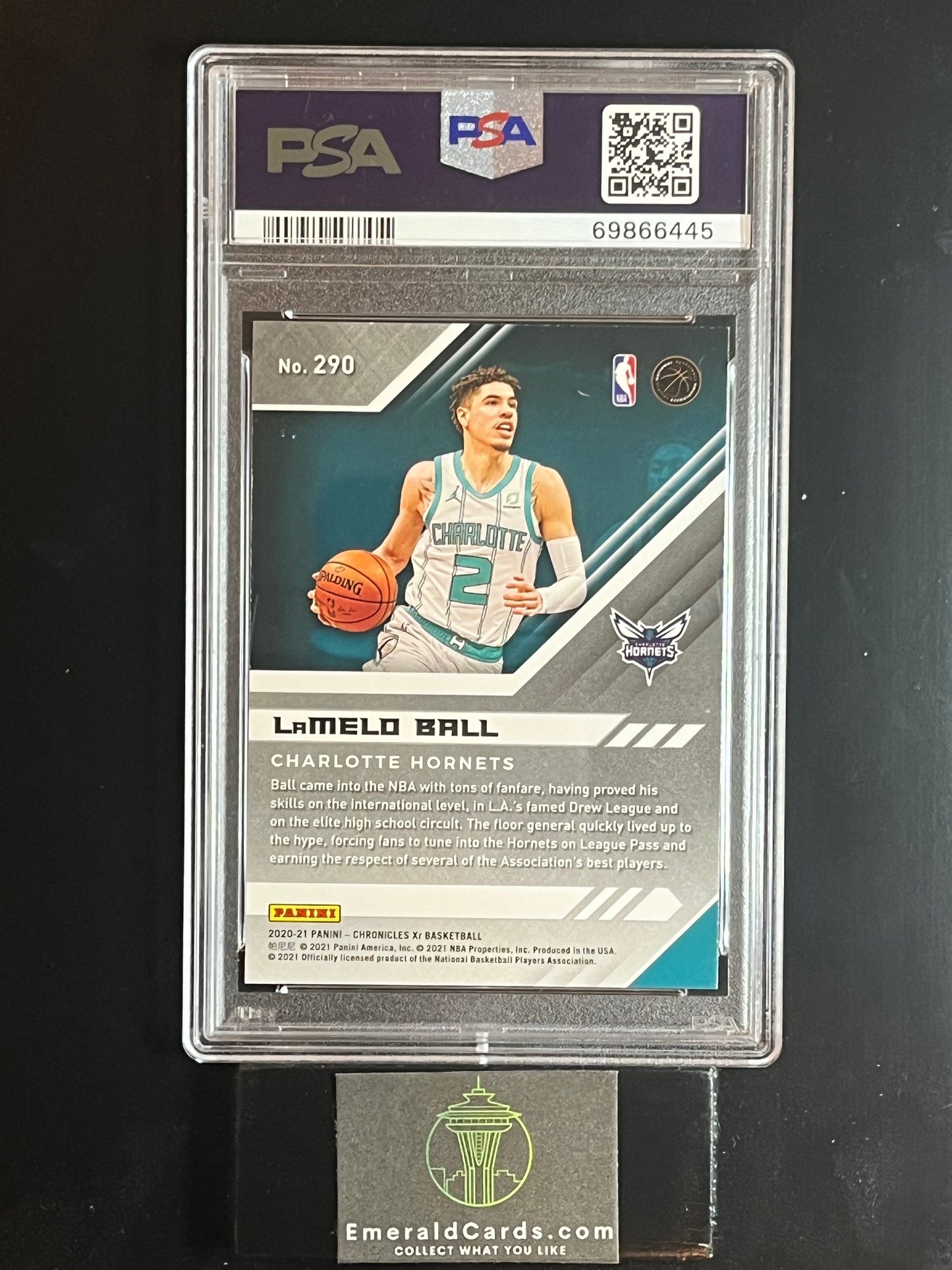 2020-21 Panini Chronicles Teal Parallel #290 LAMELO BALL RC PSA 10