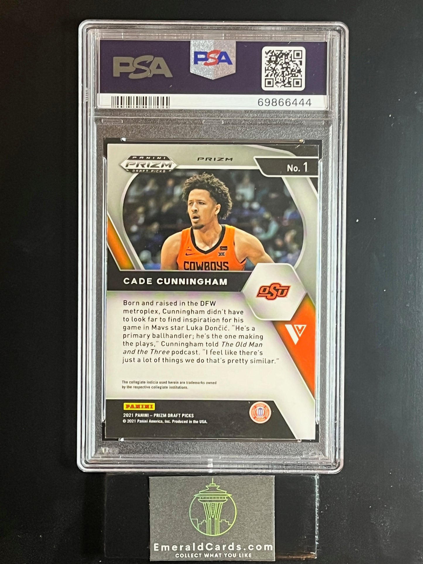 2021 Prizm Draft Picks Red White Blue Prizm Cade Cunningham RC PSA 10!