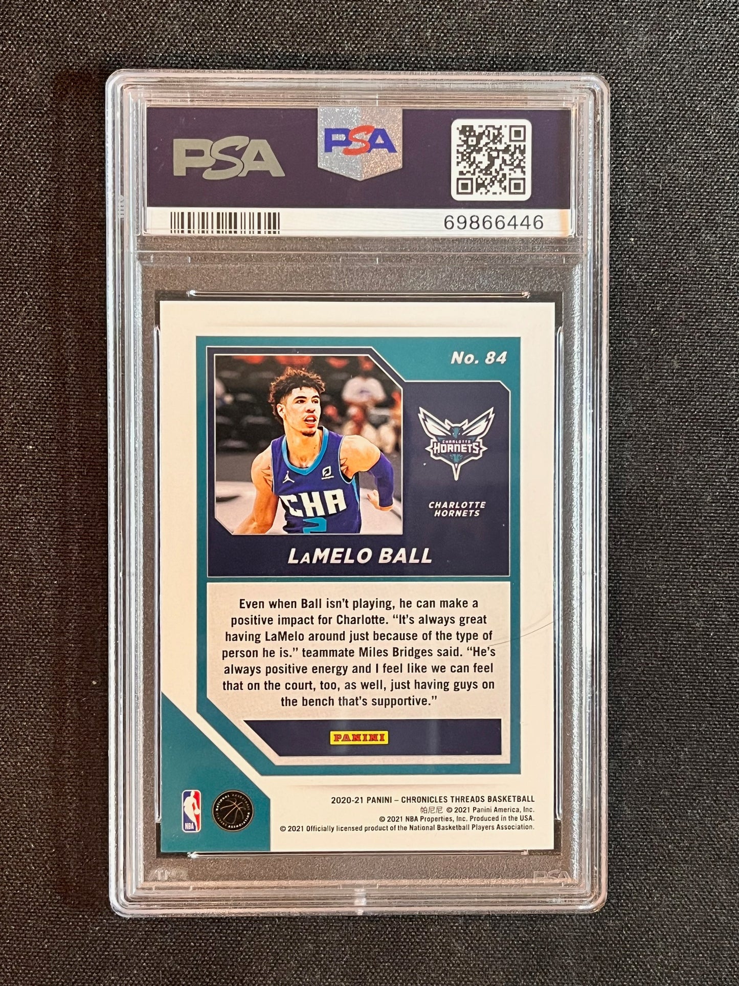 2020 Panini Chronicles LAMELO BALL ROOKIE RC PSA 10