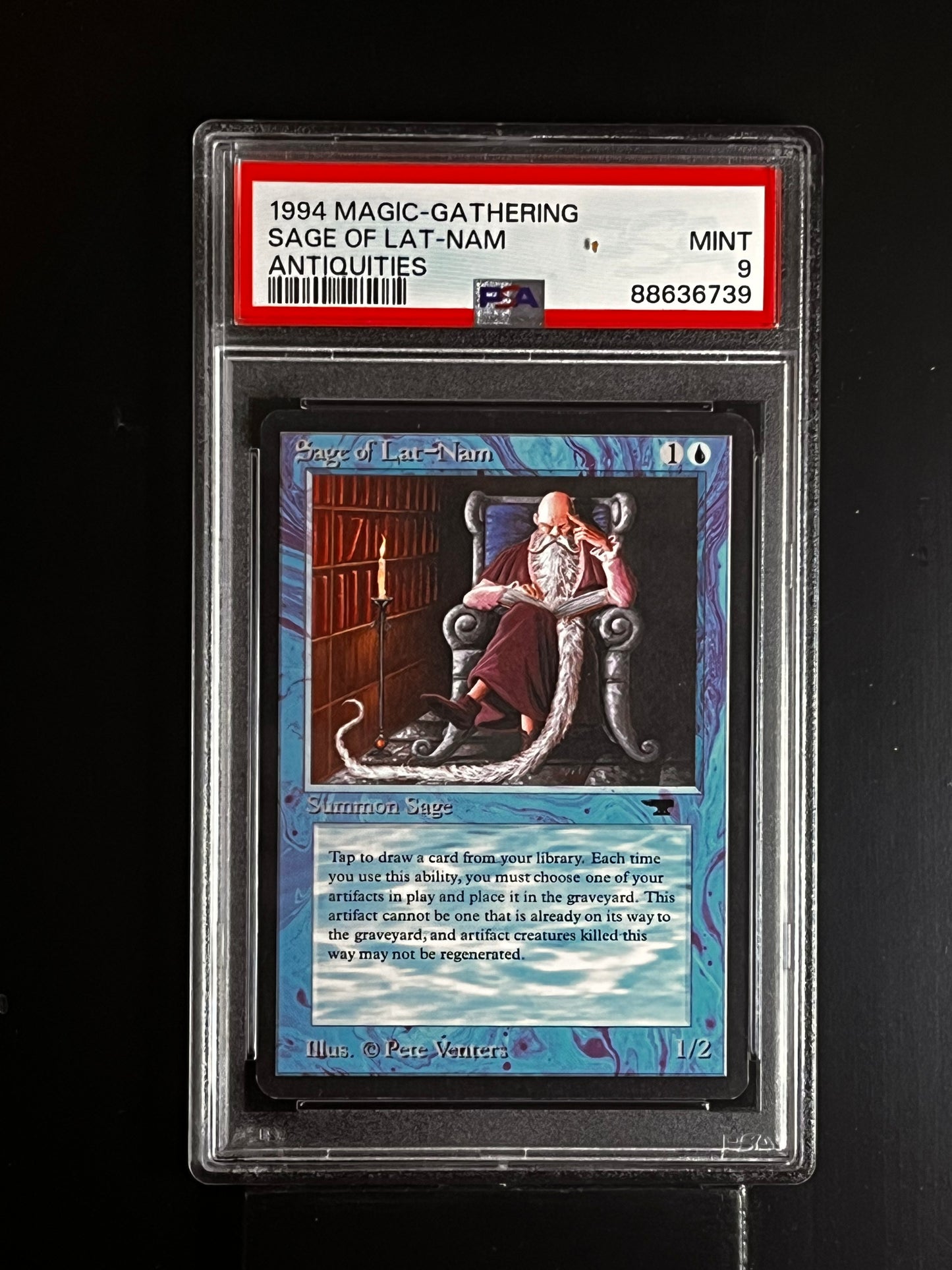 SAGE OF LAT-NAM MTG Magic The Gathering Antiquities PSA 9
