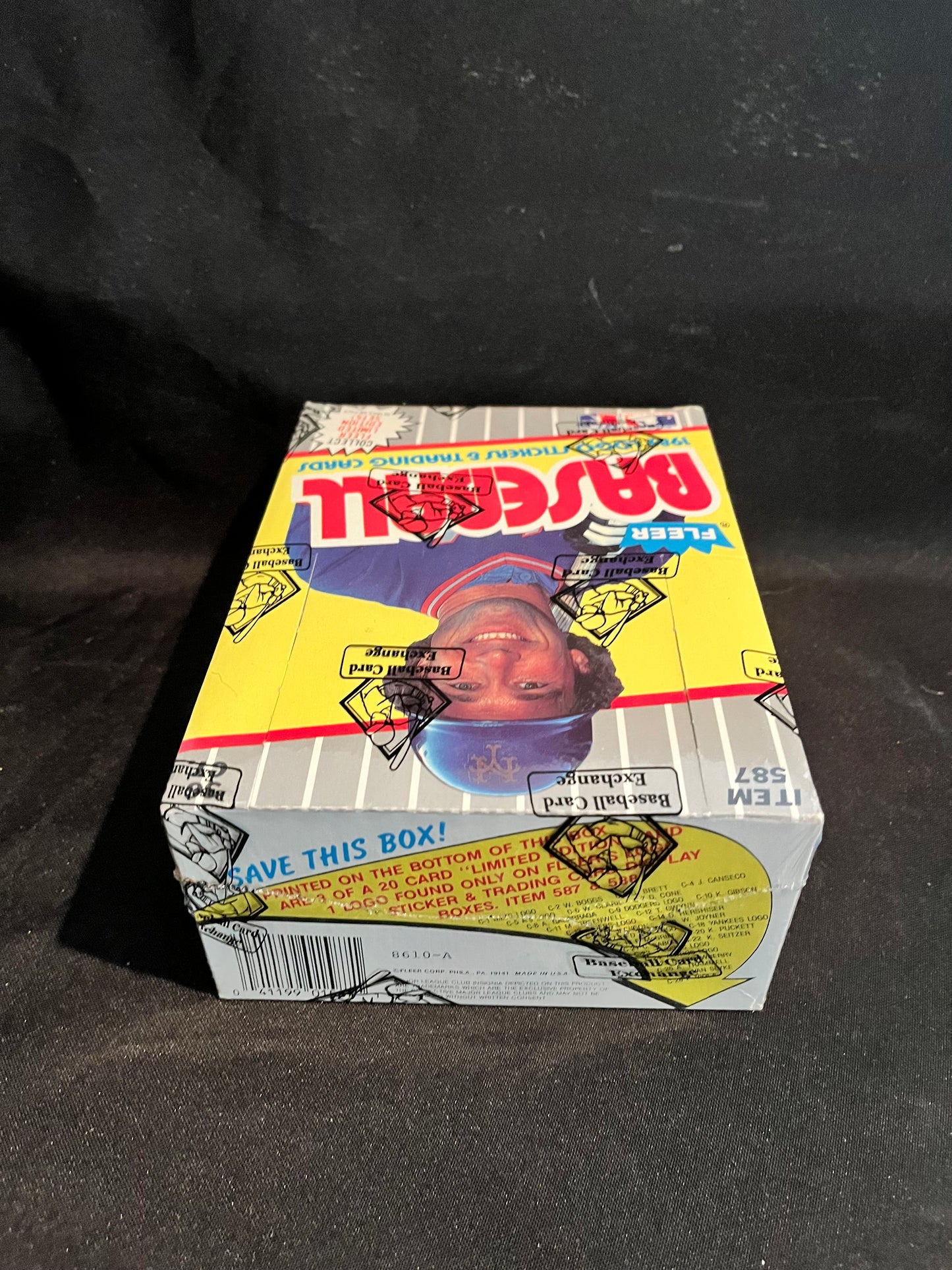 1989 Fleer Baseball Box BBCE FASC Error Code (83491)