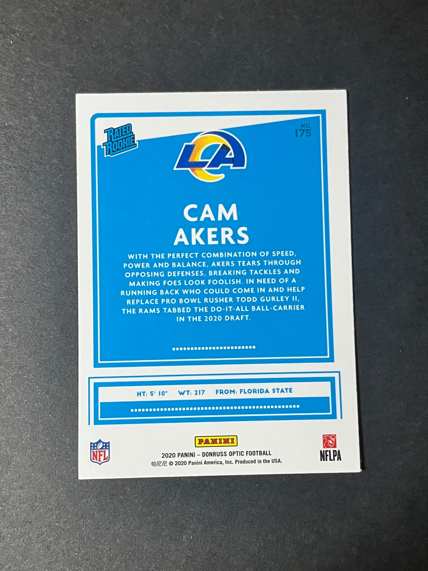 (4) Card Lot - 2020 Donruss Optic, Panini Contenders - Cam Akers RC
