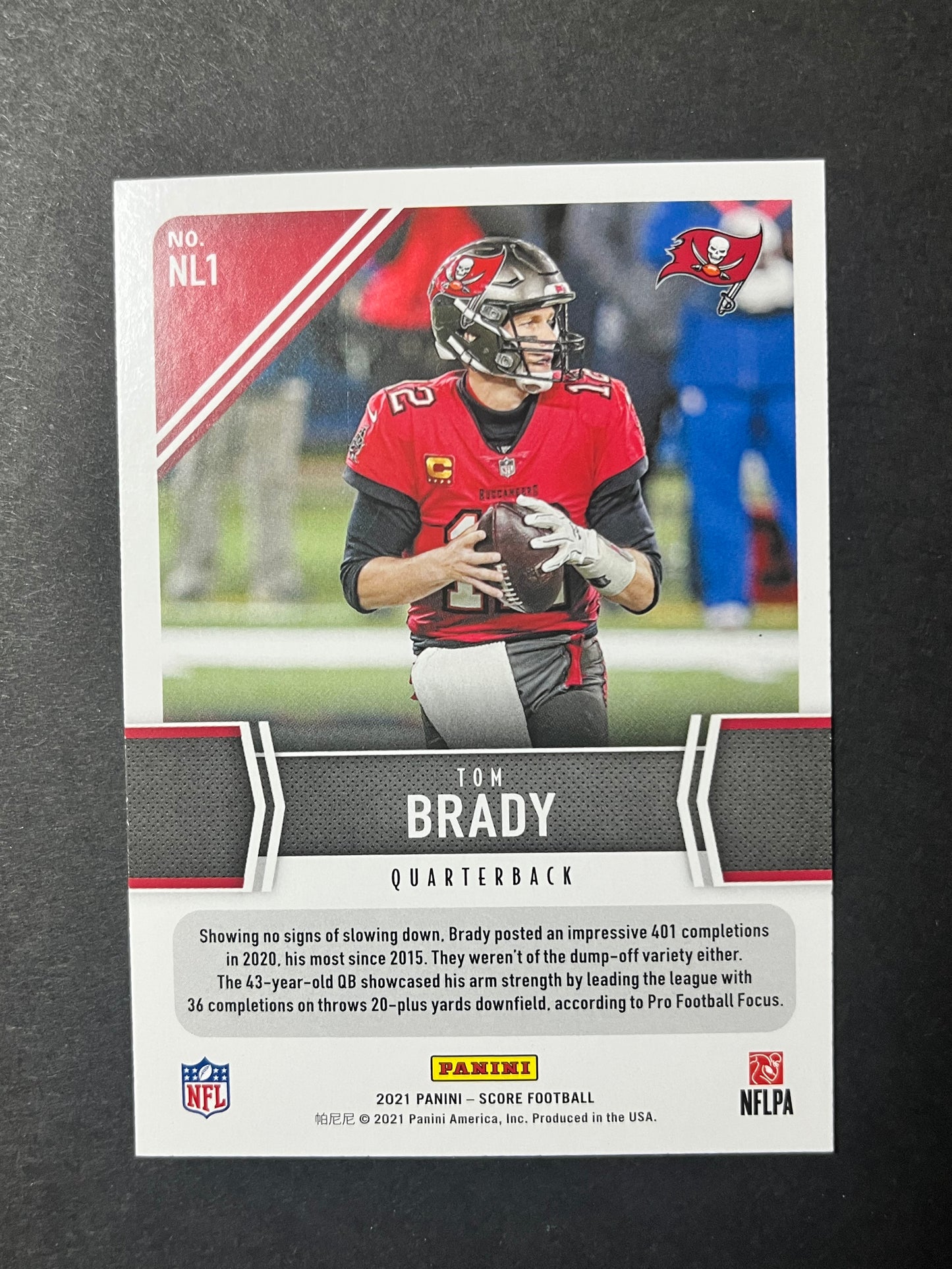2021 Panini Score Football Tom Brady #NL1