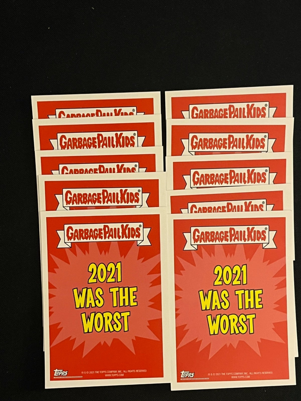 2021 Topps Garbage Pail Kids 2021 Was the Worst! – 10-Card Set - all 10 cards back
