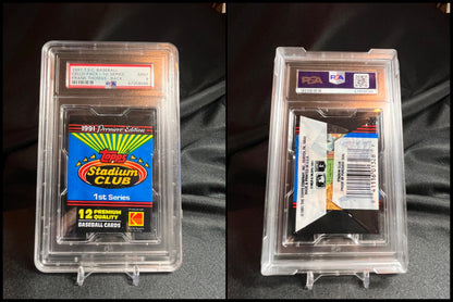 1991 Stadium Club 1st Series Baseball Pack Frank Thomas Back PSA 9