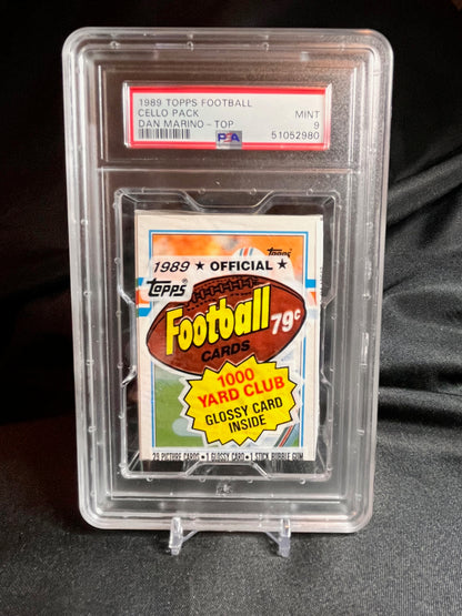 1989 Topps Football Unopened Cello Pack Dan Marino on Top! PSA 9 MINT