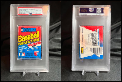 1989 Donruss Wax Pack graded PSA 8 Randy Johnson on back!