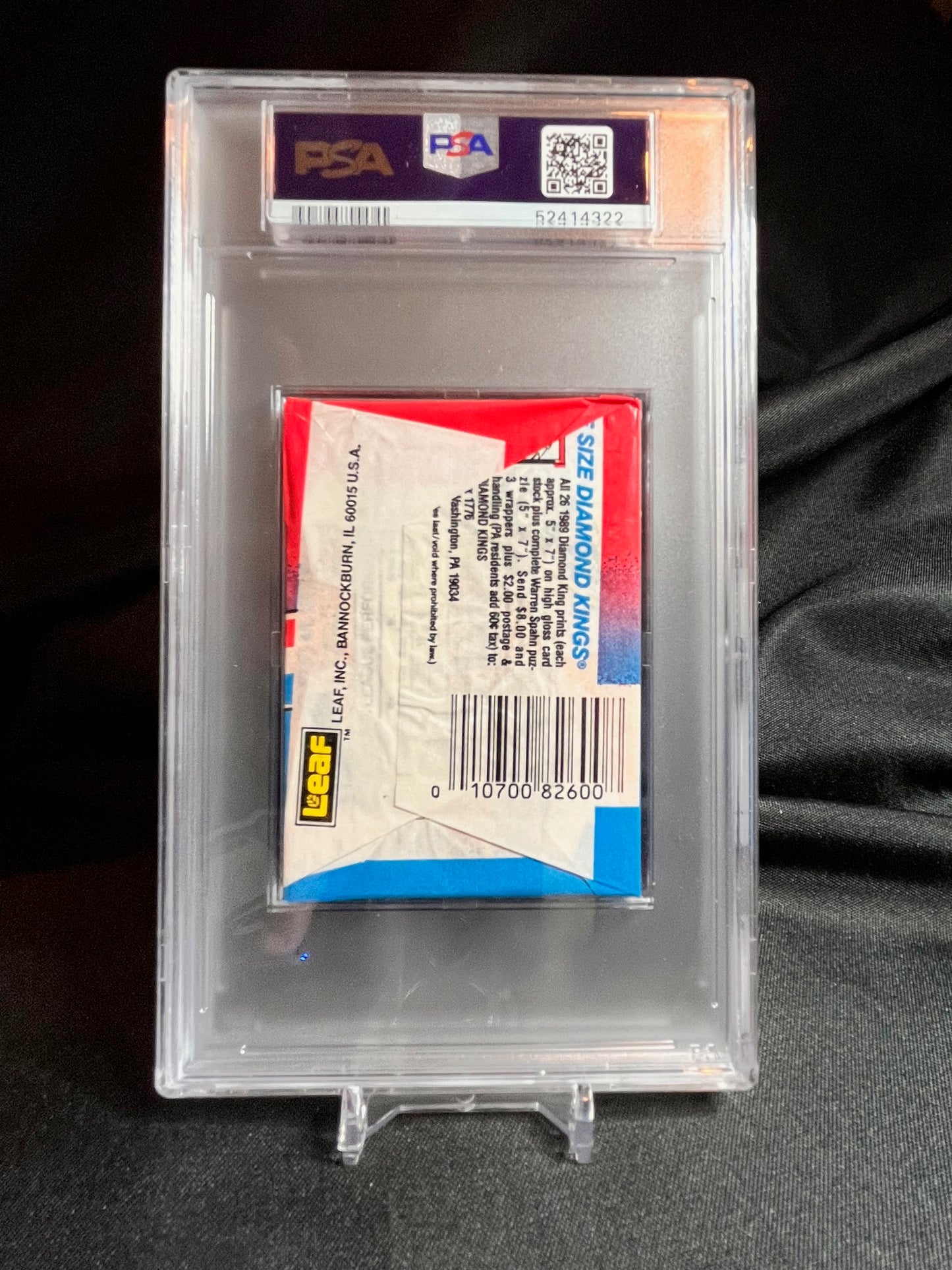 1989 Donruss Wax Pack graded PSA 9 Curt Schilling on back! population 2!