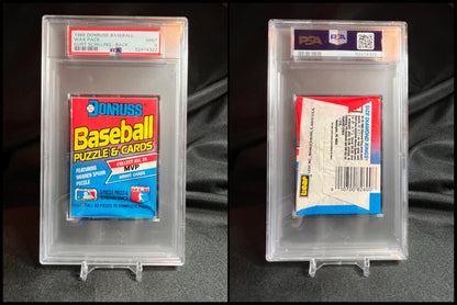 1989 Donruss Wax Pack graded PSA 9 Curt Schilling on back! population 2!