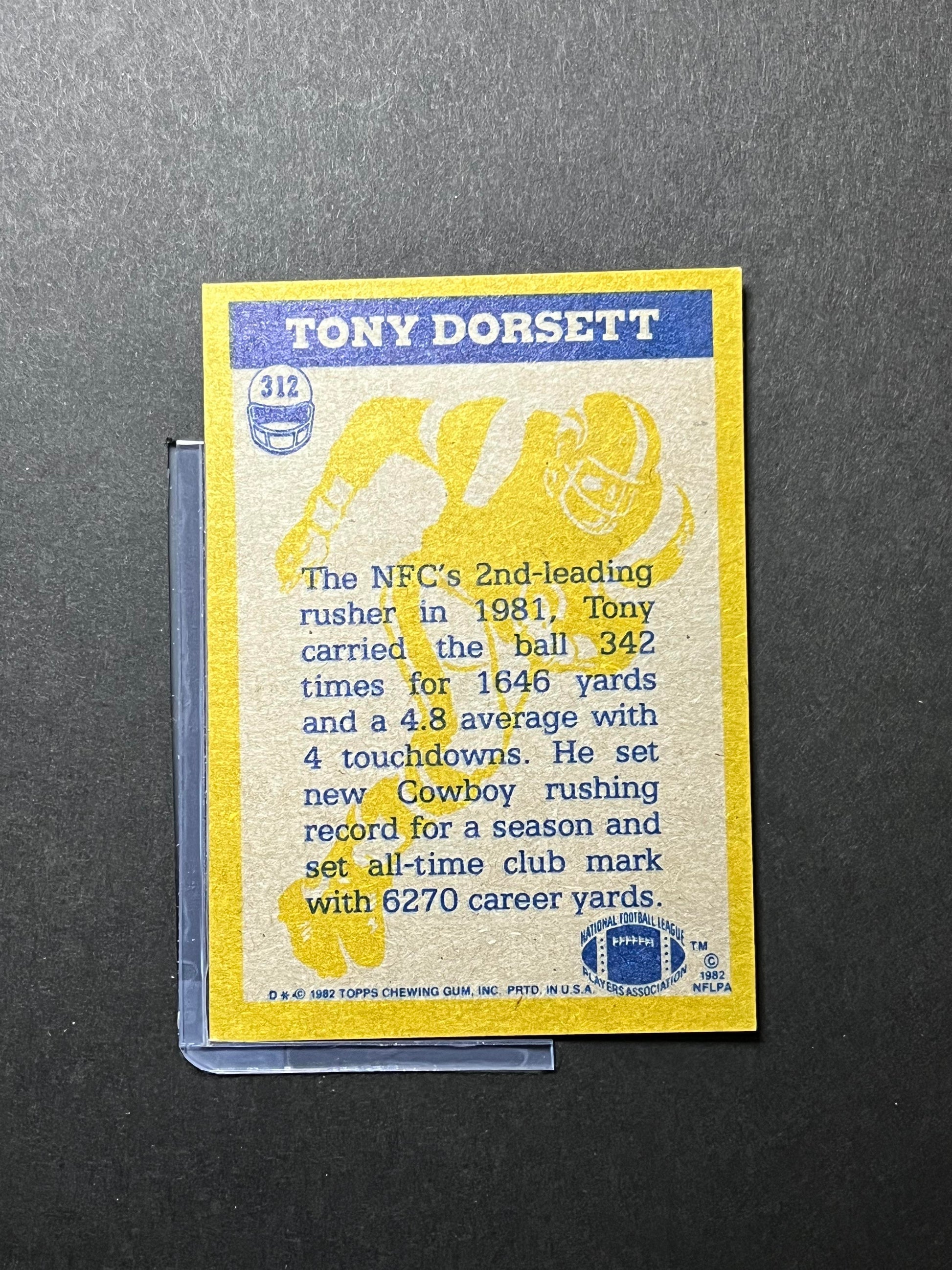 1982 Topps #312 Tony Dorsett