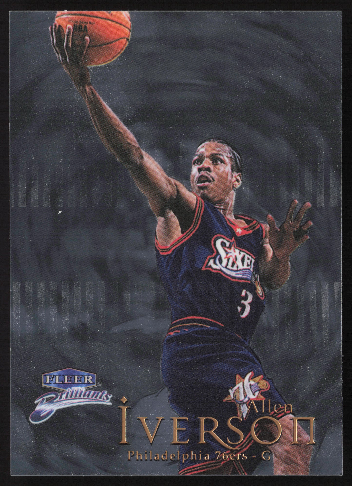 1998-99 Fleer Brilliants #68B Allen Iverson Blue