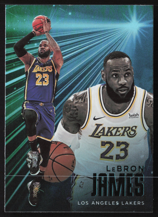 LeBron James 2020-21 Panini Chronicles Essentials Green Los Angeles Lakers #227