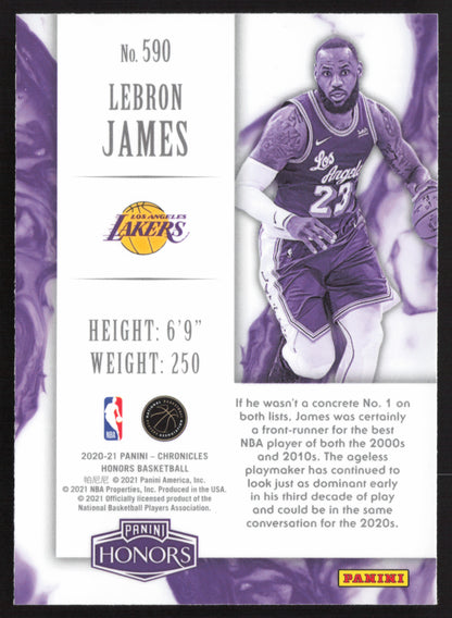 2020-21 Panini Chronicles Honors Lebron James #590