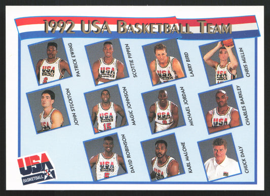 1992 USA Basketball Dream Team NBA Hoops 1991 Card #62 Michael Jordan Magic Bird