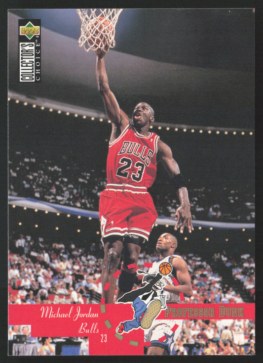 1995-96 Upper Deck Collectors Choice Michael Jordan Players Club Parallel #195 Professor Dunk