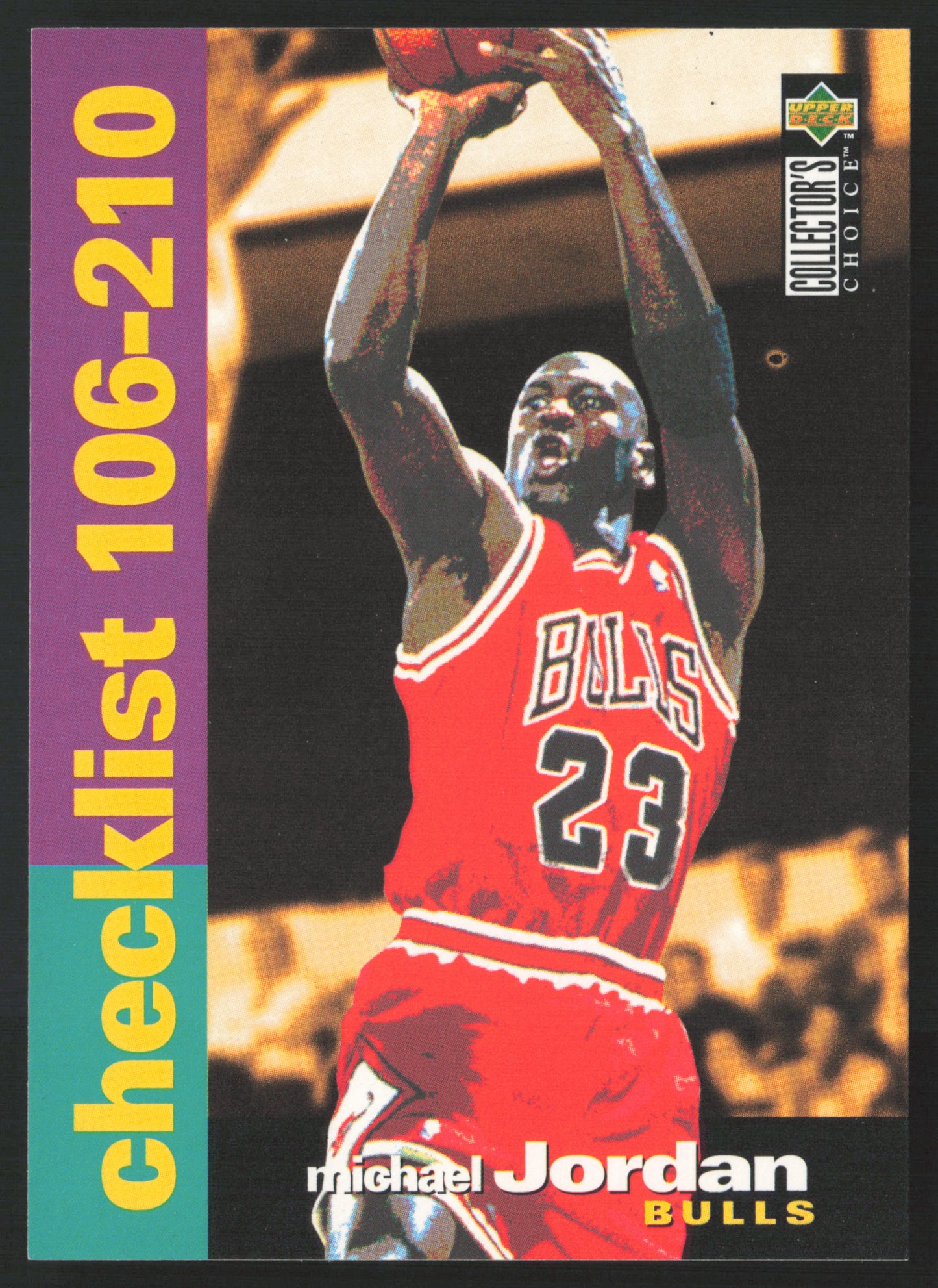 1995-96 Collector's Choice Checklist 106-210 Michael Jordan #210