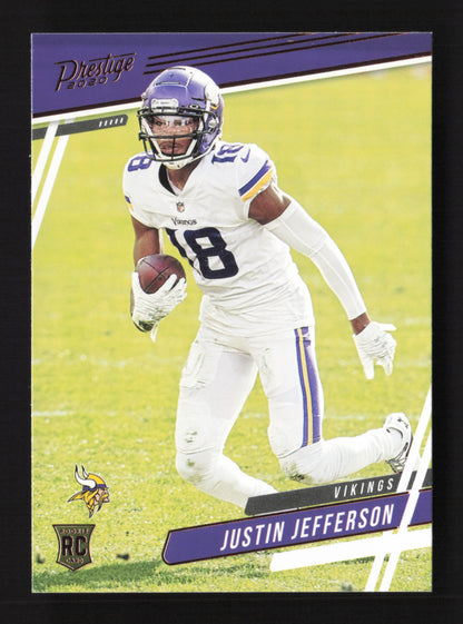 2x 2020 Panini Chronicles Prestige Justin Jefferson Rookie #317 QTY 2!