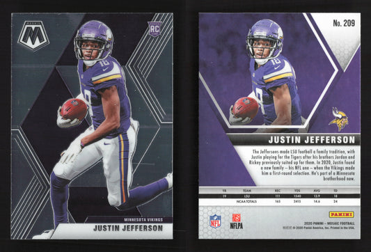 2020 Panini Mosaic Rookies #209 Justin Jefferson RC