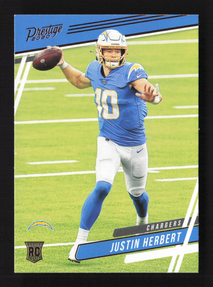 2x 2020 Panini Chronicles - Prestige Rookies #303 Justin Herbert (RC) QTY 2!