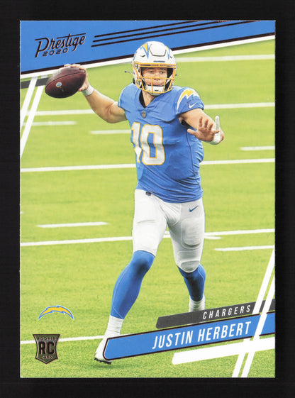 2x 2020 Panini Chronicles - Prestige Rookies #303 Justin Herbert (RC) QTY 2!