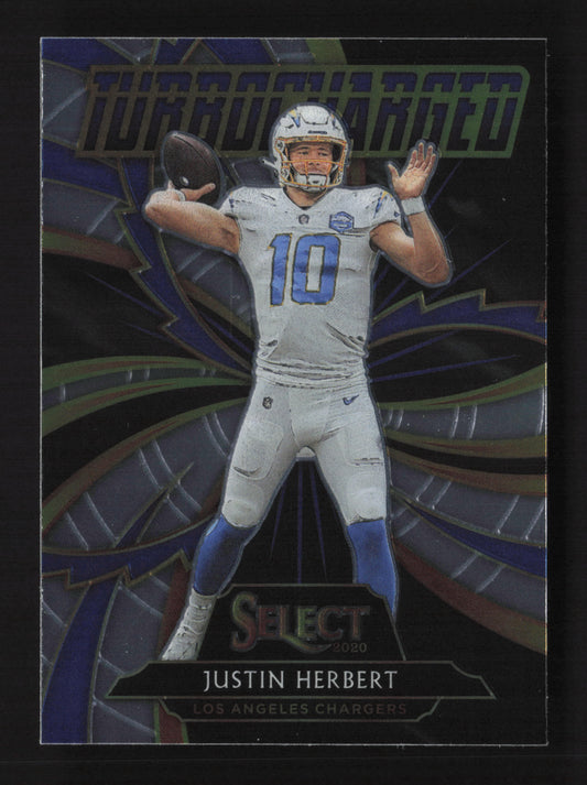 2020 Panini Select - Turbocharged #T24 Justin Herbert (RC)