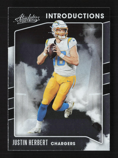 2020 Absolute Introductions Justin Herbert RC Rookie #CV-3